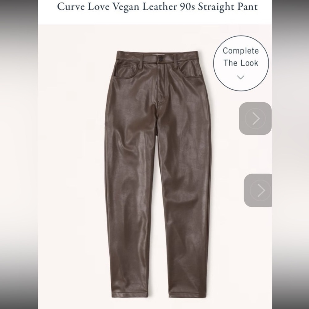 Abercrombie & Fitch Curve Love Vegan Leather Pants